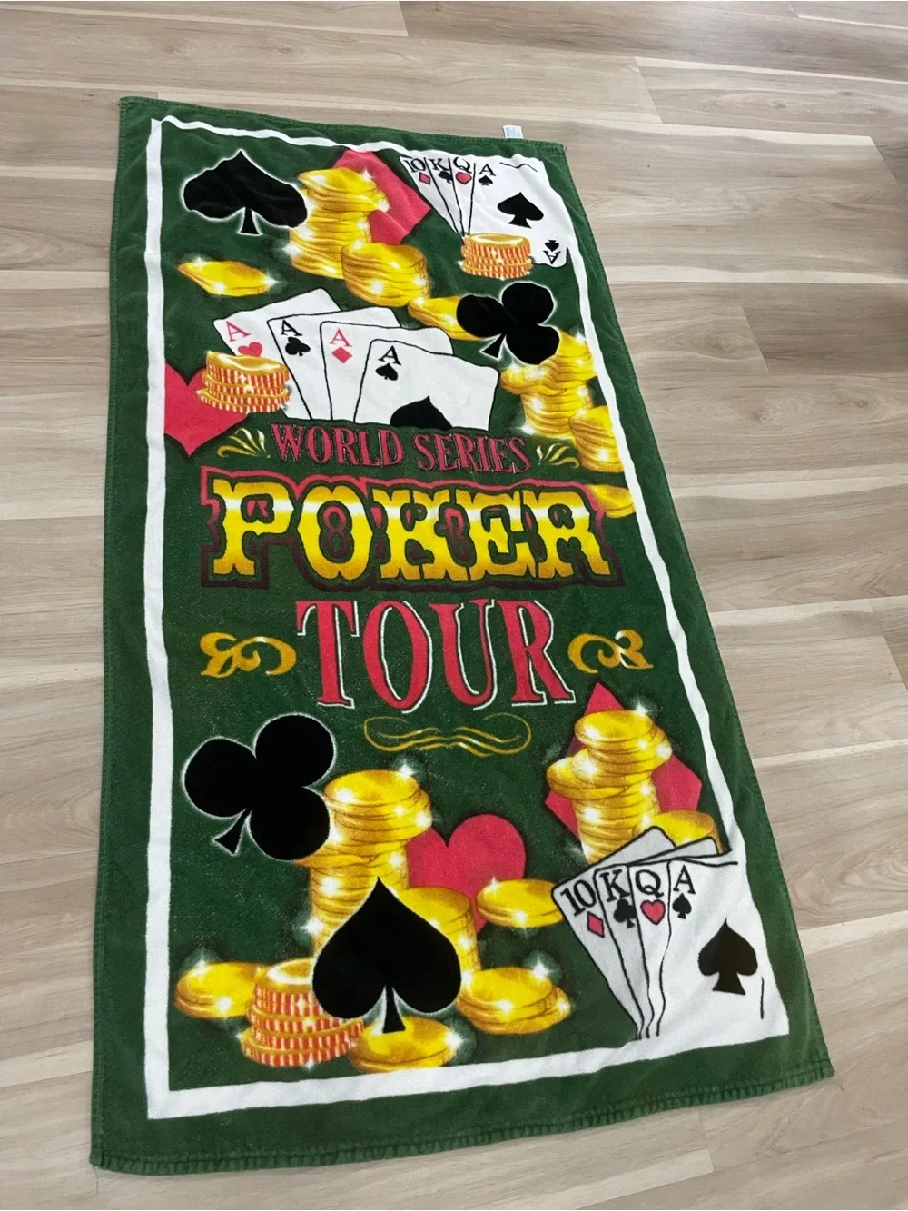 World Series Poker Tour Green Novelty Beach Towel
